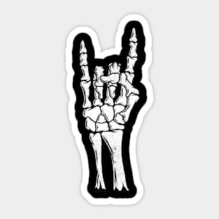 Skeleton Hand Sign Devil Horns Hand Gesture Sticker